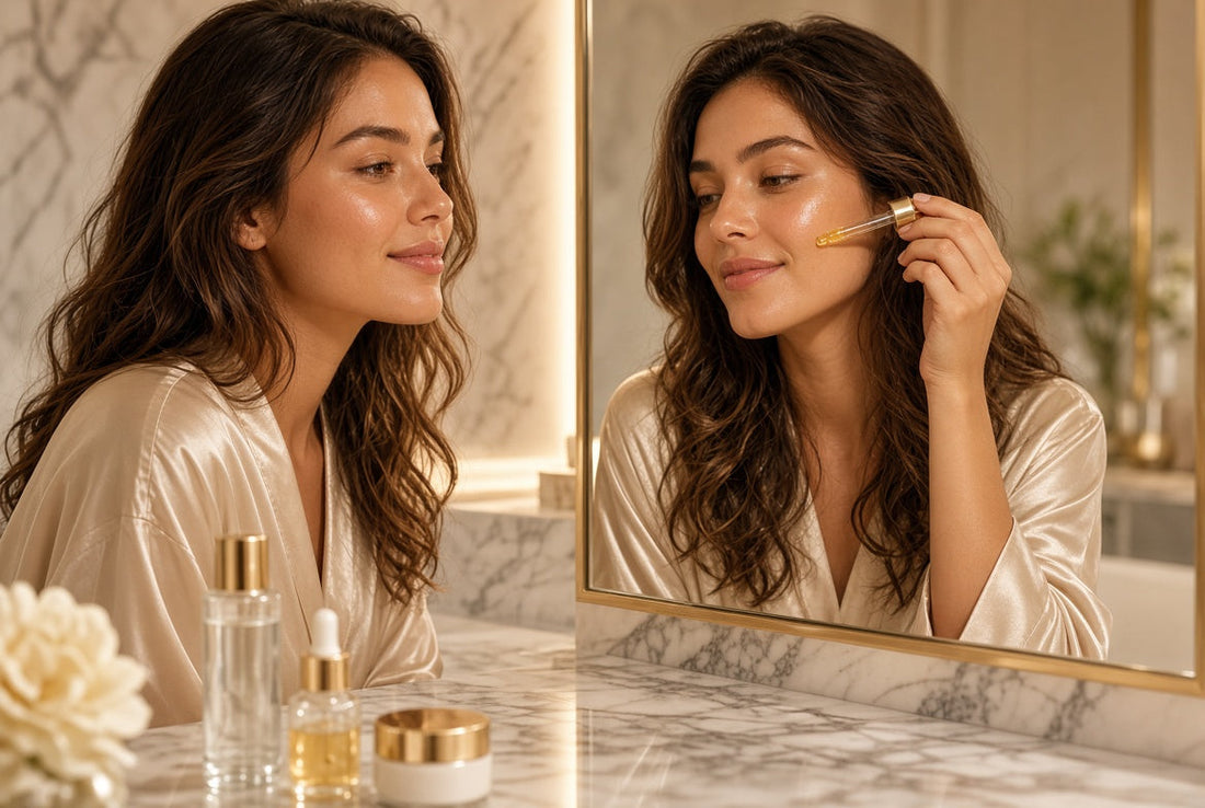 retinol serum using girl
