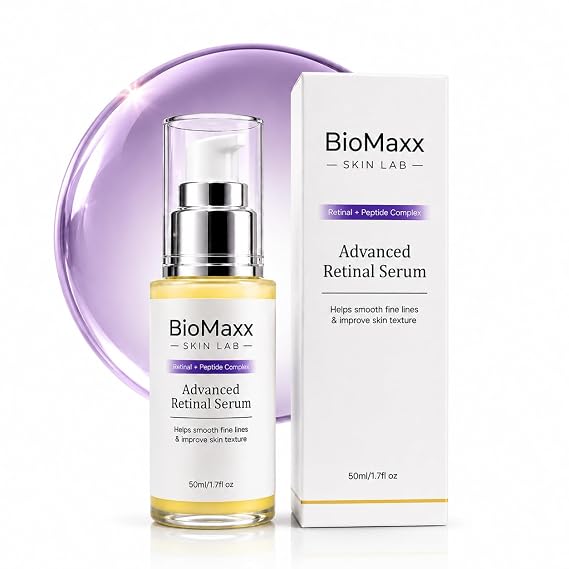 Retinal Serum with Ginseng – Facial Serum for Smoother-Looking Skin, Fine Lines & Texture